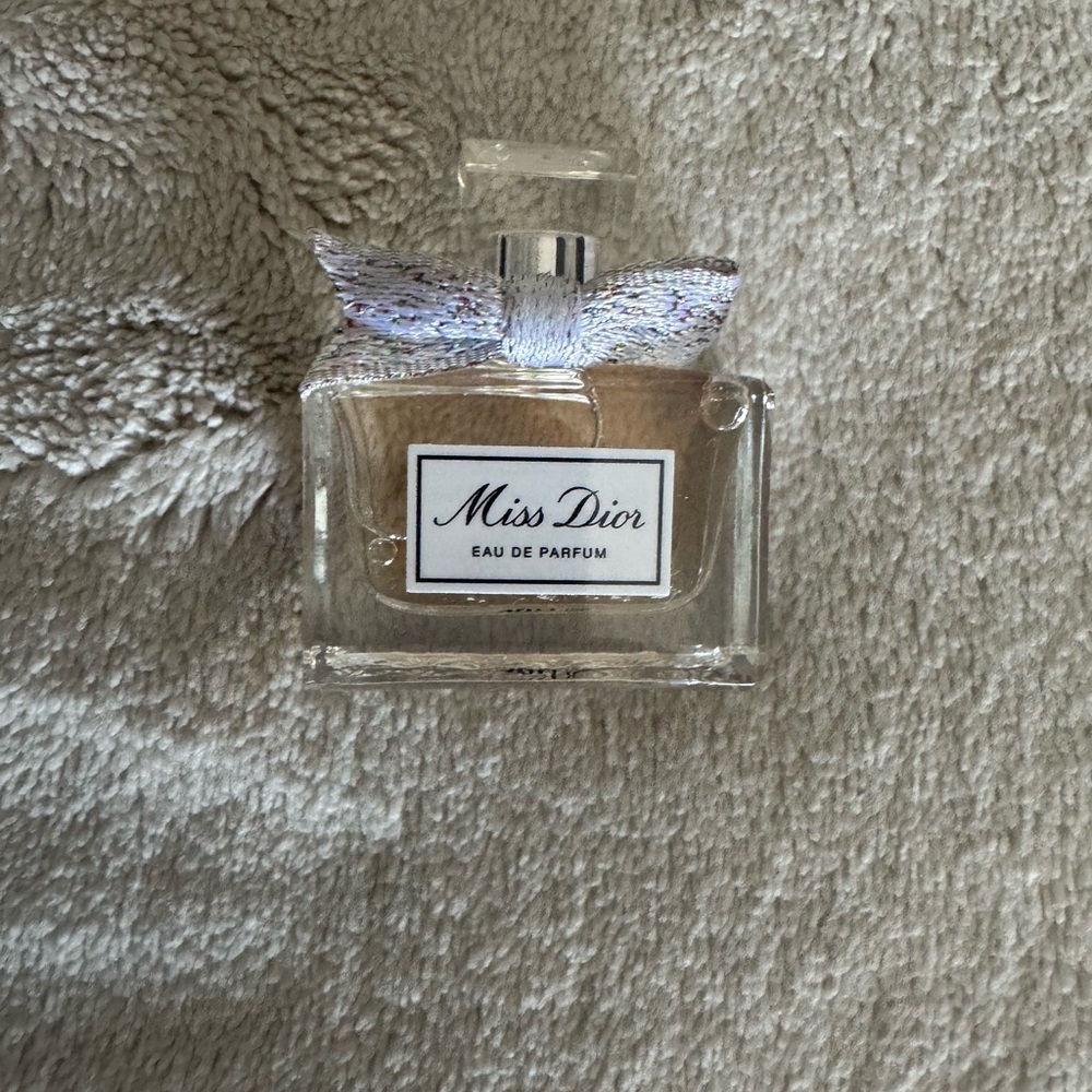 Dior Mini Fragrance Sample Bottle - Clear with Beige Label